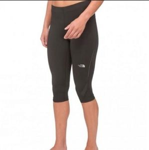 The north face vapor wick capri athletic‎ leggings running outdoor black